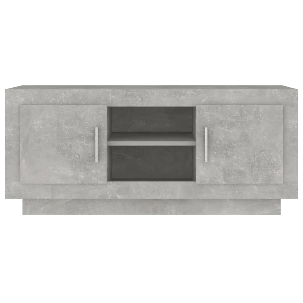 vidaXL Meuble TV gris béton 102x35x45 cm bois d'ingénierie - Image 5