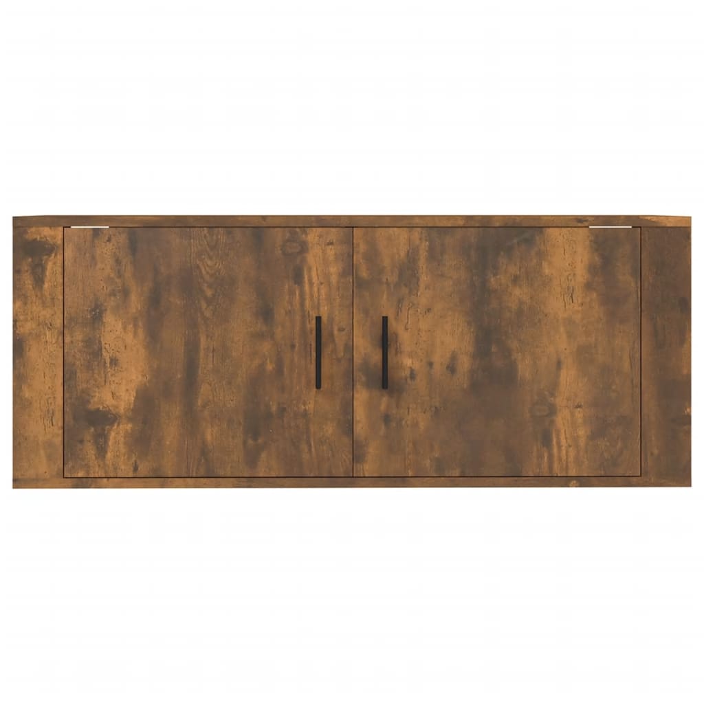 vidaXL Meuble TV mural Chêne fumé 100x34,5x40 cm - Image 6
