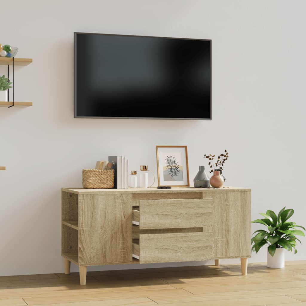vidaXL Meuble TV Chêne sonoma 102x44,5x50 cm Bois d'ingénierie