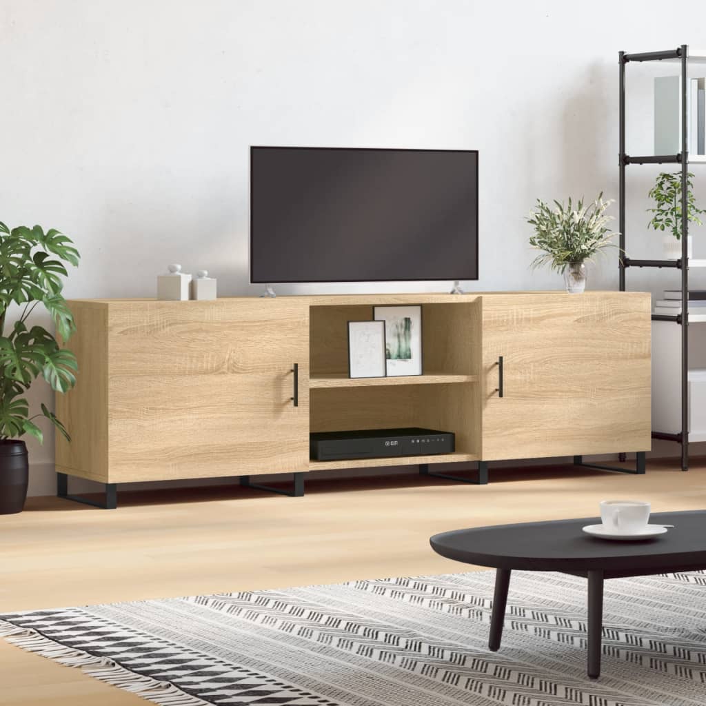 vidaXL Meuble TV chêne sonoma 150x30x50 cm bois d'ingénierie