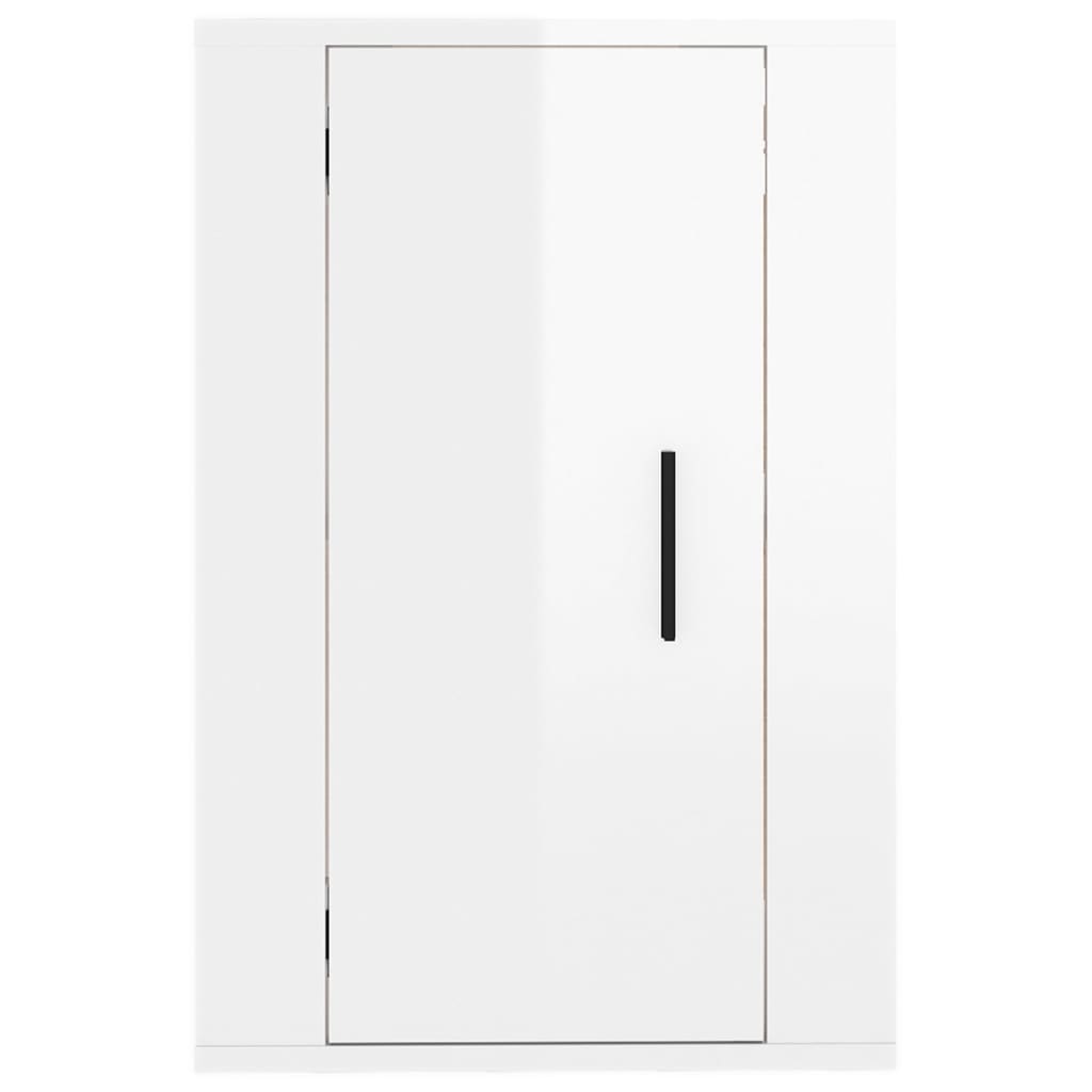 vidaXL Meuble TV mural Blanc brillant 40x34,5x60 cm - Image 5