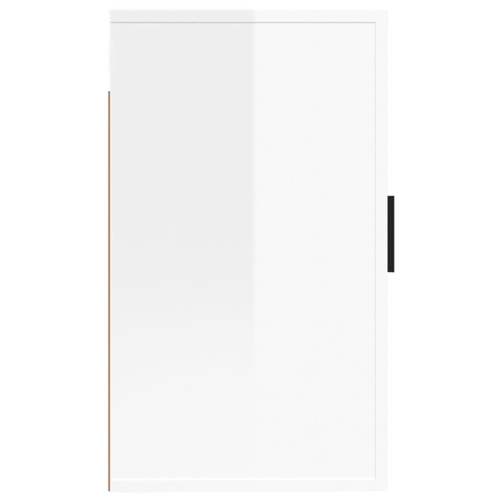vidaXL Meuble TV mural Blanc brillant 40x34,5x60 cm - Image 6