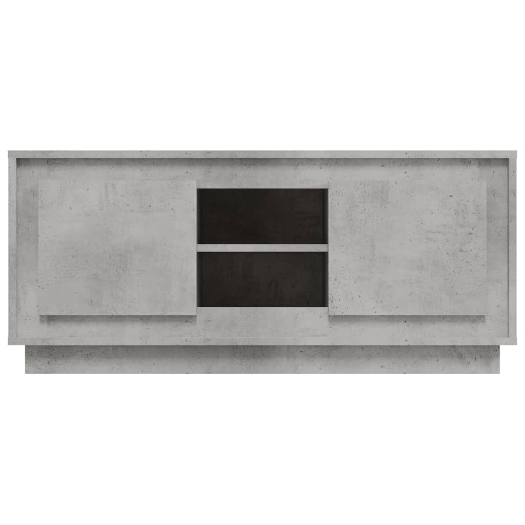 vidaXL Meuble TV gris béton 102x35x45 cm bois d'ingénierie - Image 6