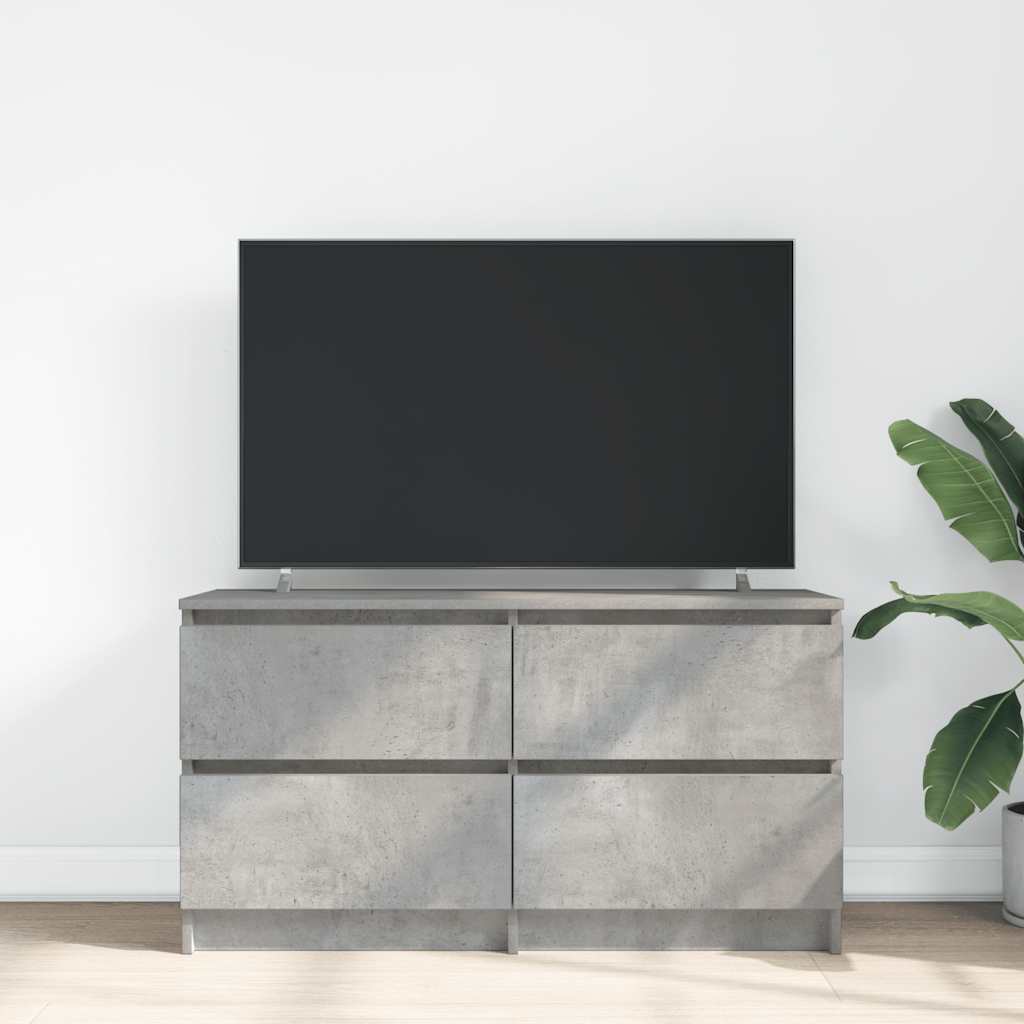 vidaXL Meuble TV gris béton 100x35x54 cm bois d'ingénierie - Image 3
