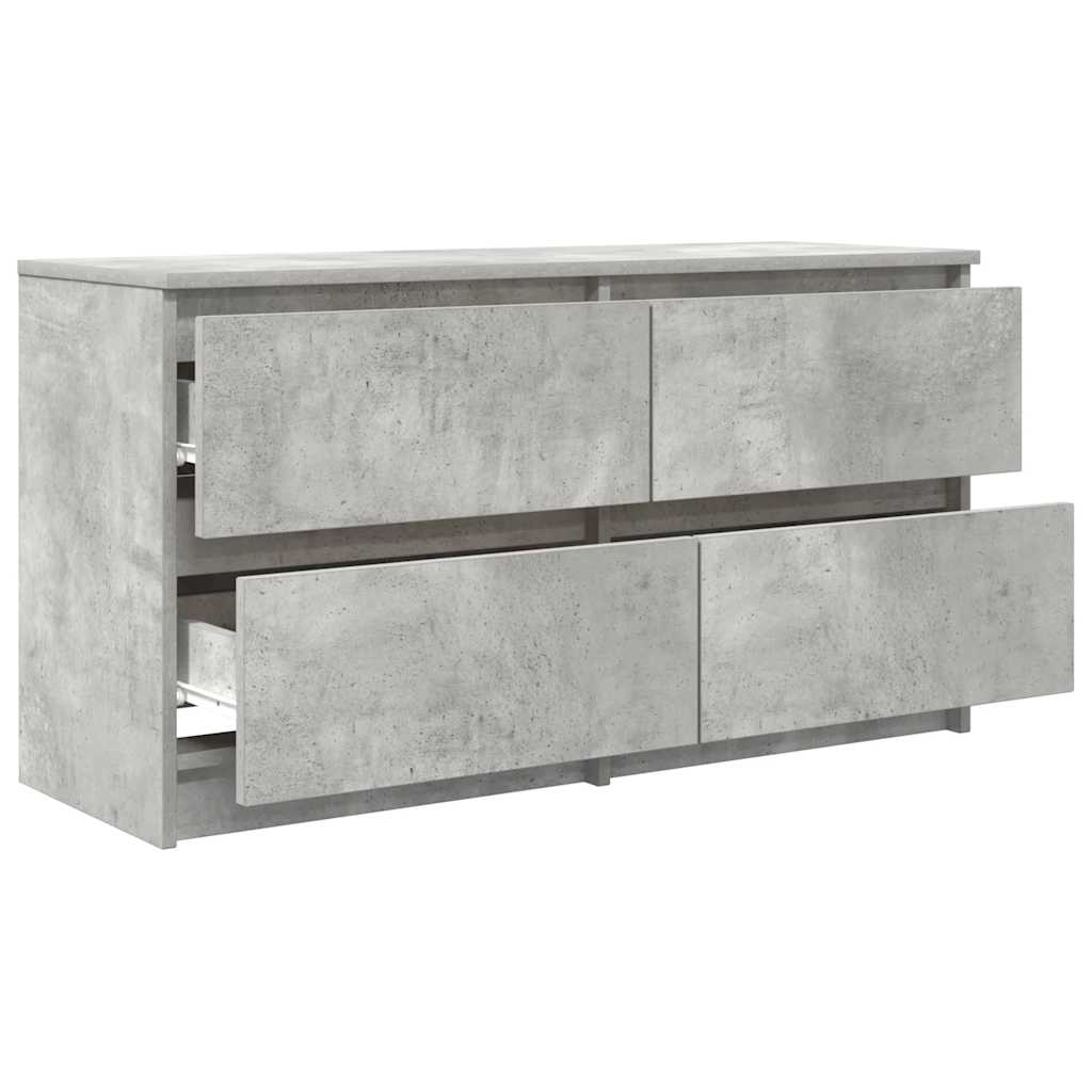 vidaXL Meuble TV gris béton 100x35x54 cm bois d'ingénierie - Image 5