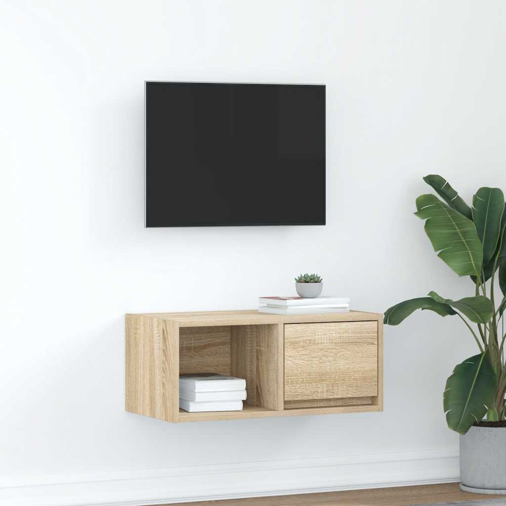 vidaXL Meuble TV chêne sonoma 60x31x25,5 cm bois d'ingénierie
