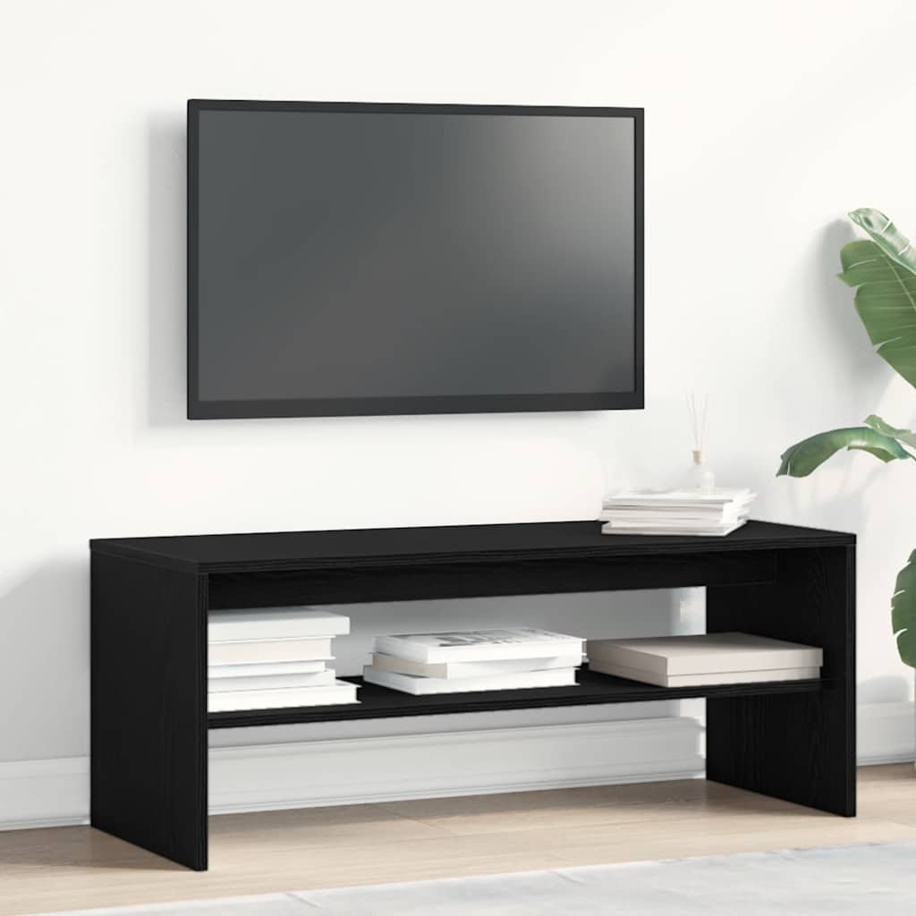 vidaXL Meuble TV chêne noir 100x40x40 cm bois d'ingénierie