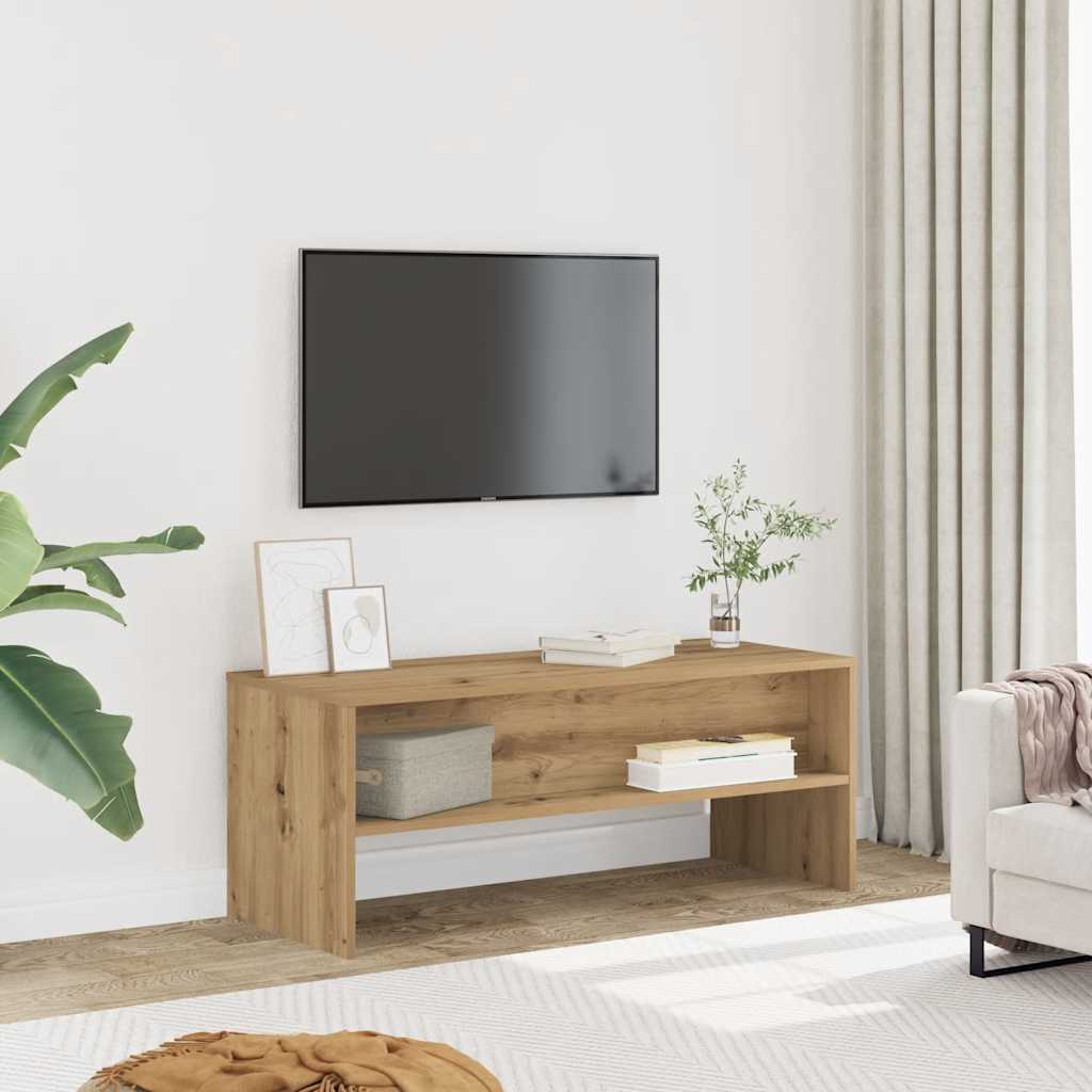 vidaXL Meuble TV chêne artisanal 100x40x40 cm bois d'ingénierie