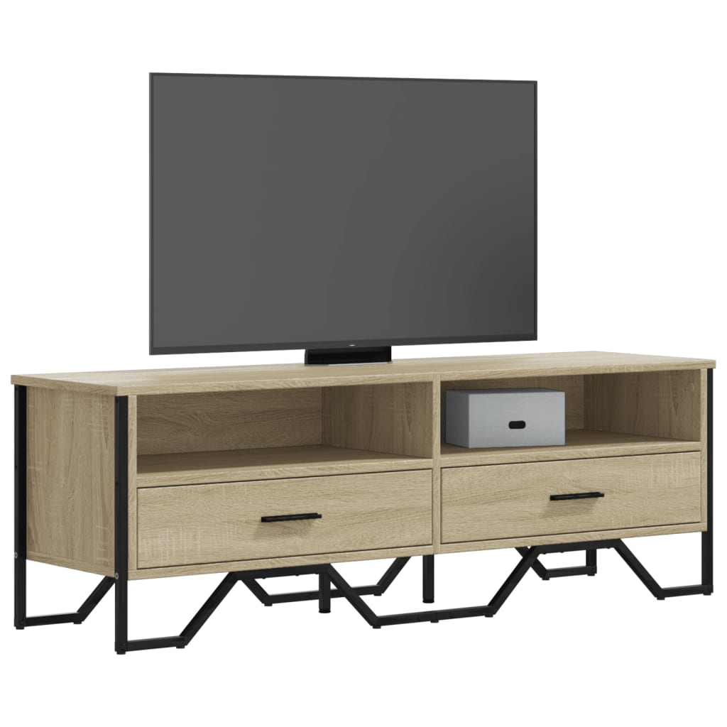 vidaXL Meuble TV chêne sonoma 122x34x41 cm bois d'ingénierie