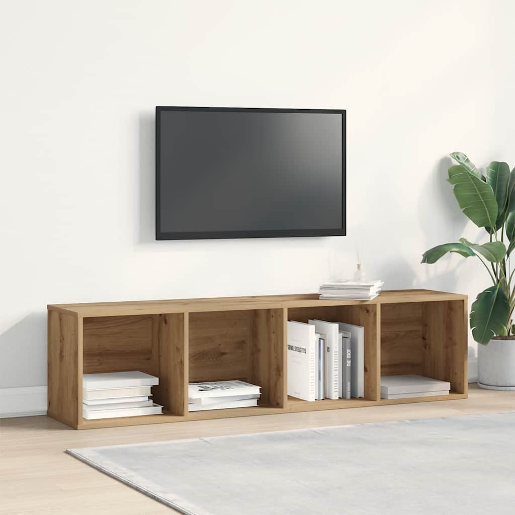 vidaXL Meuble TV chêne artisanal 120x34x37 cm bois d'ingénierie