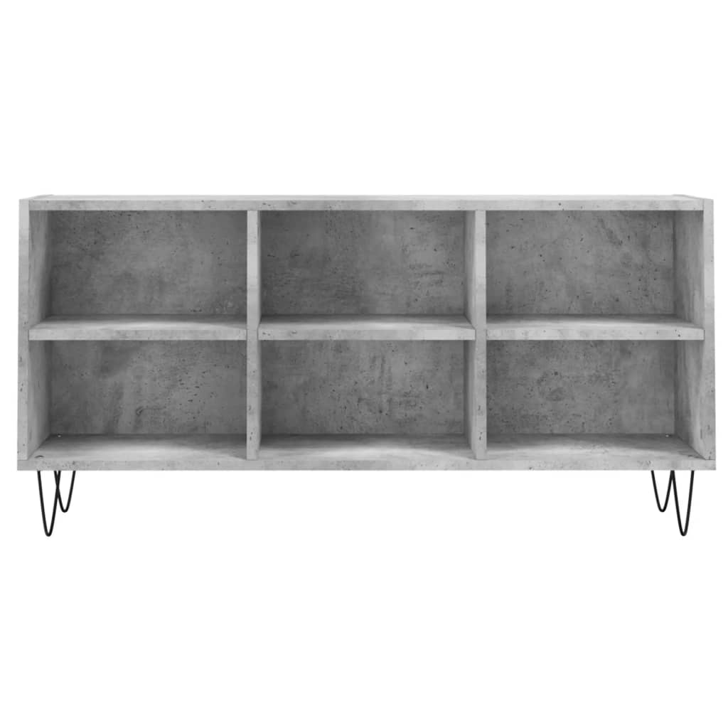 vidaXL Meuble TV gris béton 103,5x30x50 cm bois d'ingénierie - Image 4
