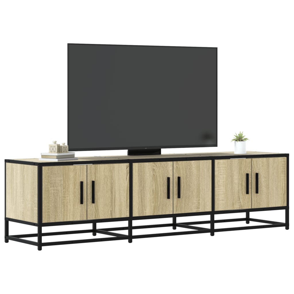 vidaXL Meuble TV chêne sonoma 150x35x41 cm bois d'ingénierie et métal