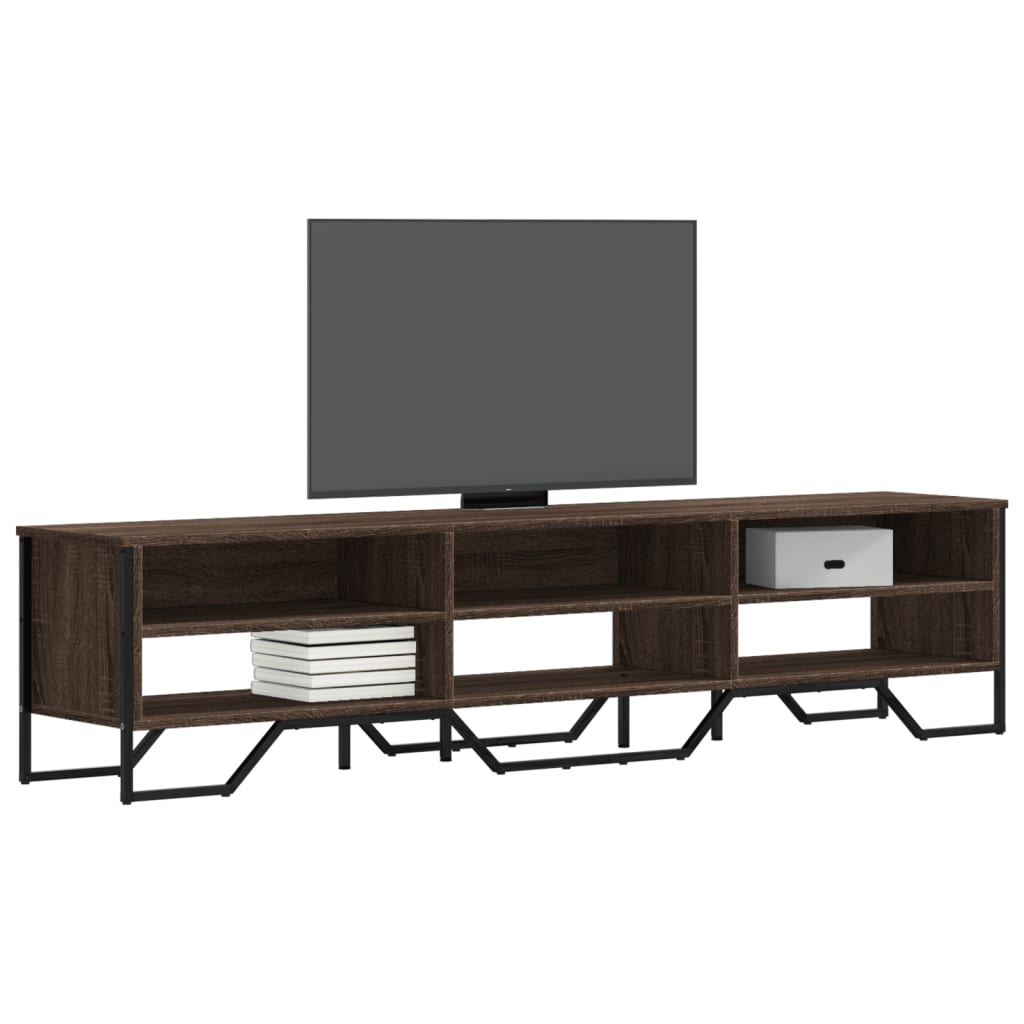 vidaXL Meuble TV chêne marron 180x34x41 cm bois d'ingénierie