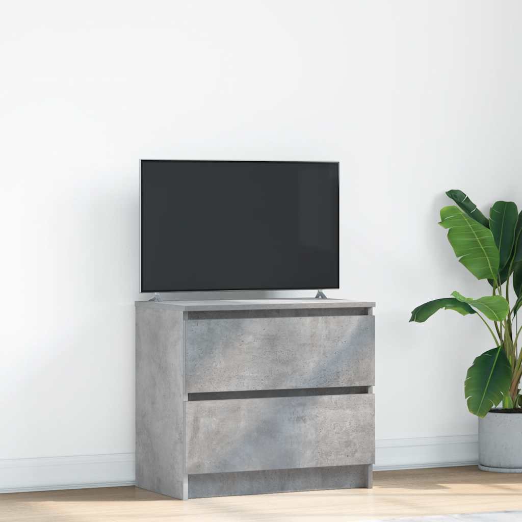 vidaXL Meuble TV gris béton 60x35x54 cm bois d'ingénierie