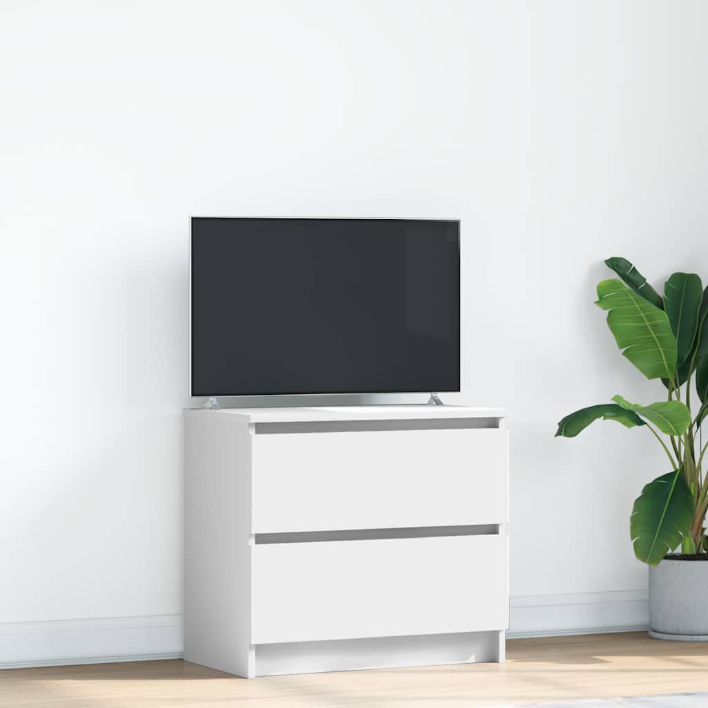 vidaXL Meuble TV blanc 60x35x54 cm bois d'ingénierie