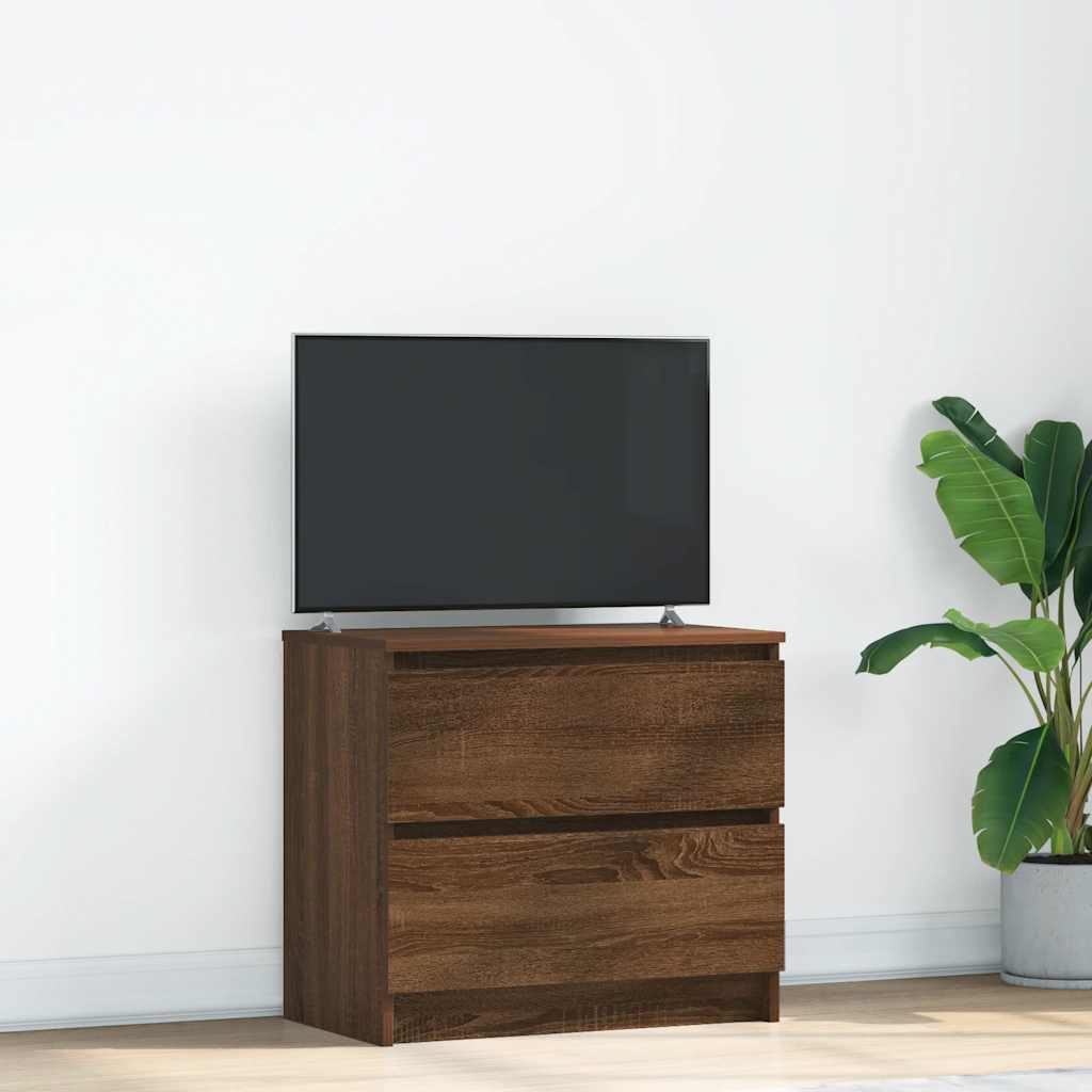 vidaXL Meuble TV chêne marron 60x35x54 cm bois d'ingénierie