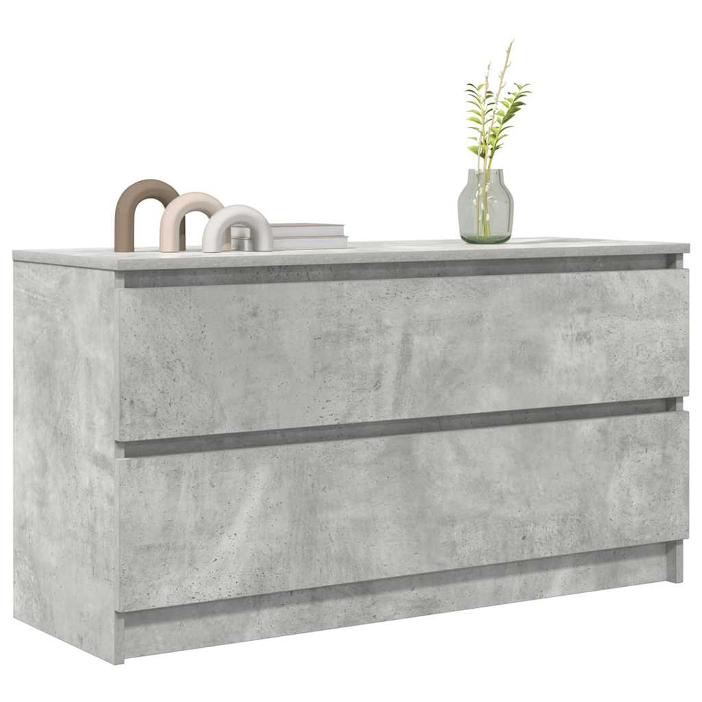 vidaXL Meuble TV gris béton 100x35x54 cm bois d'ingénierie - Image 4