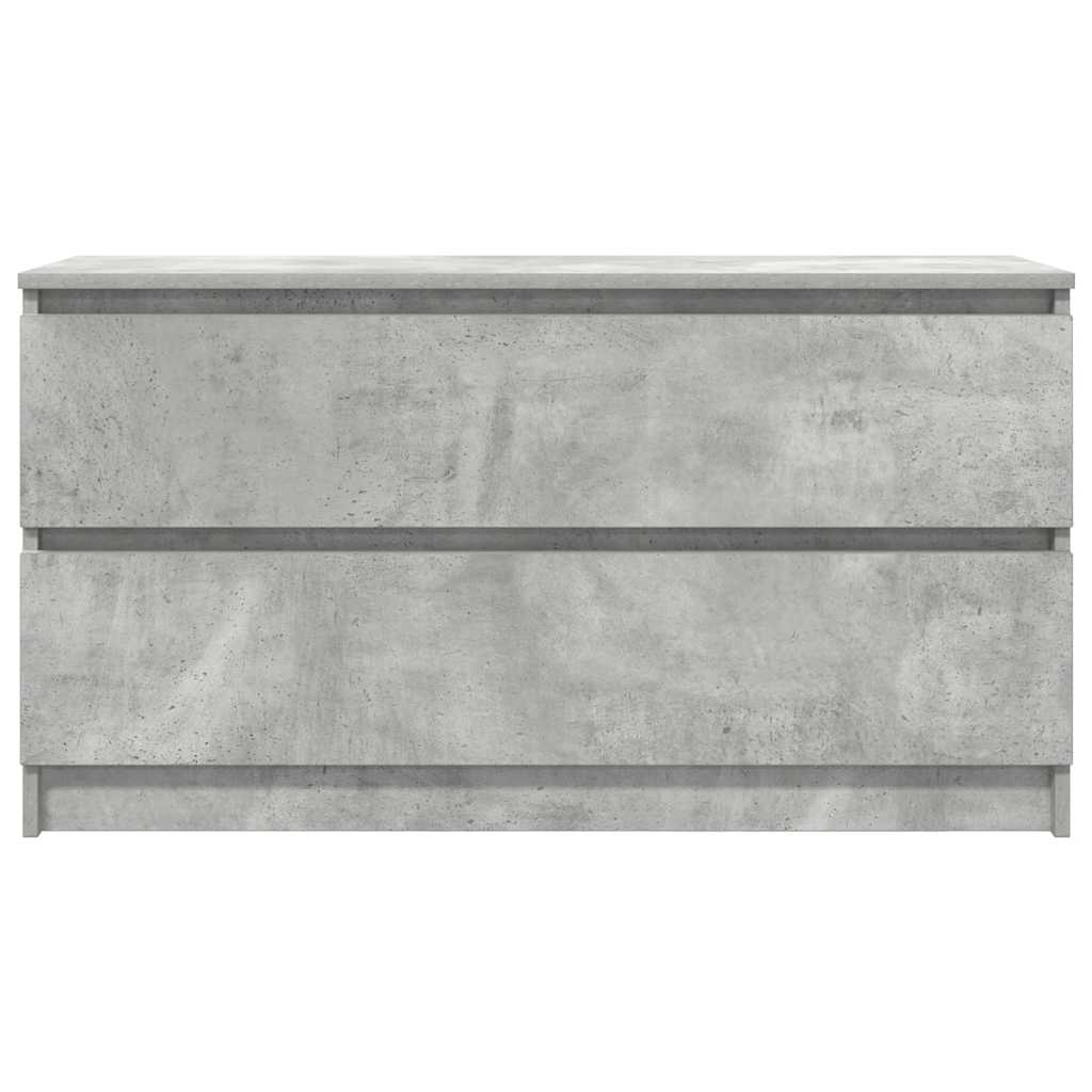 vidaXL Meuble TV gris béton 100x35x54 cm bois d'ingénierie - Image 6