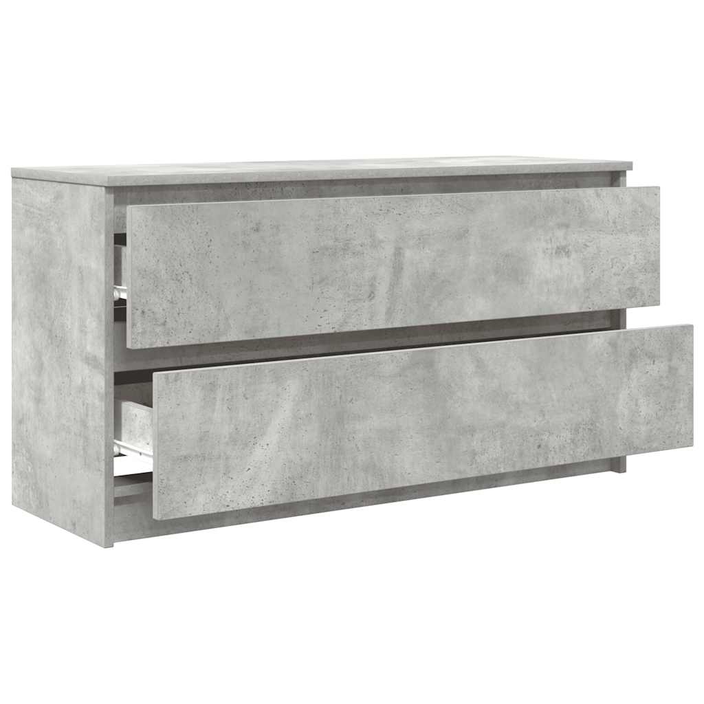 vidaXL Meuble TV gris béton 100x35x54 cm bois d'ingénierie - Image 5