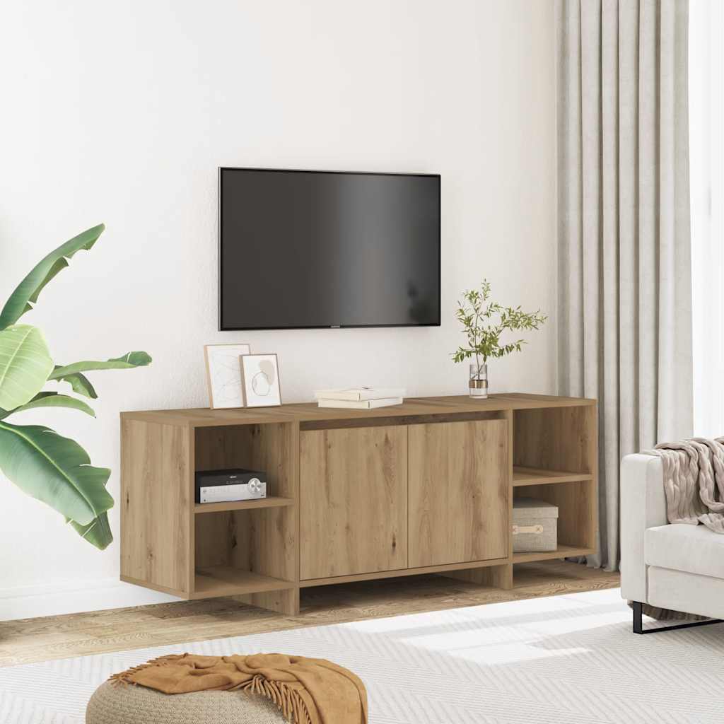 vidaXL Meuble TV chêne artisanal 130x35x50 cm bois d'ingénierie