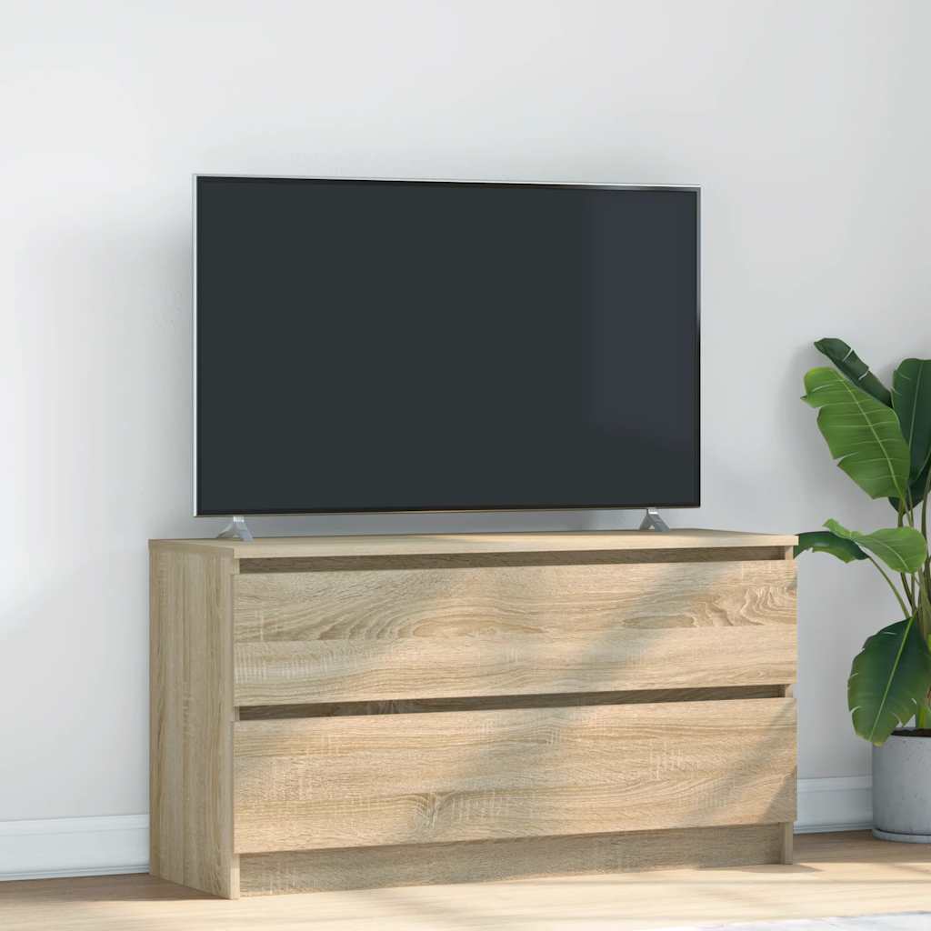 vidaXL Meuble TV chêne sonoma 100x35x54 cm bois d'ingénierie