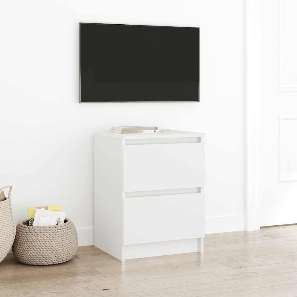 vidaXL Meuble TV blanc 40x35x54 cm bois d'ingénierie