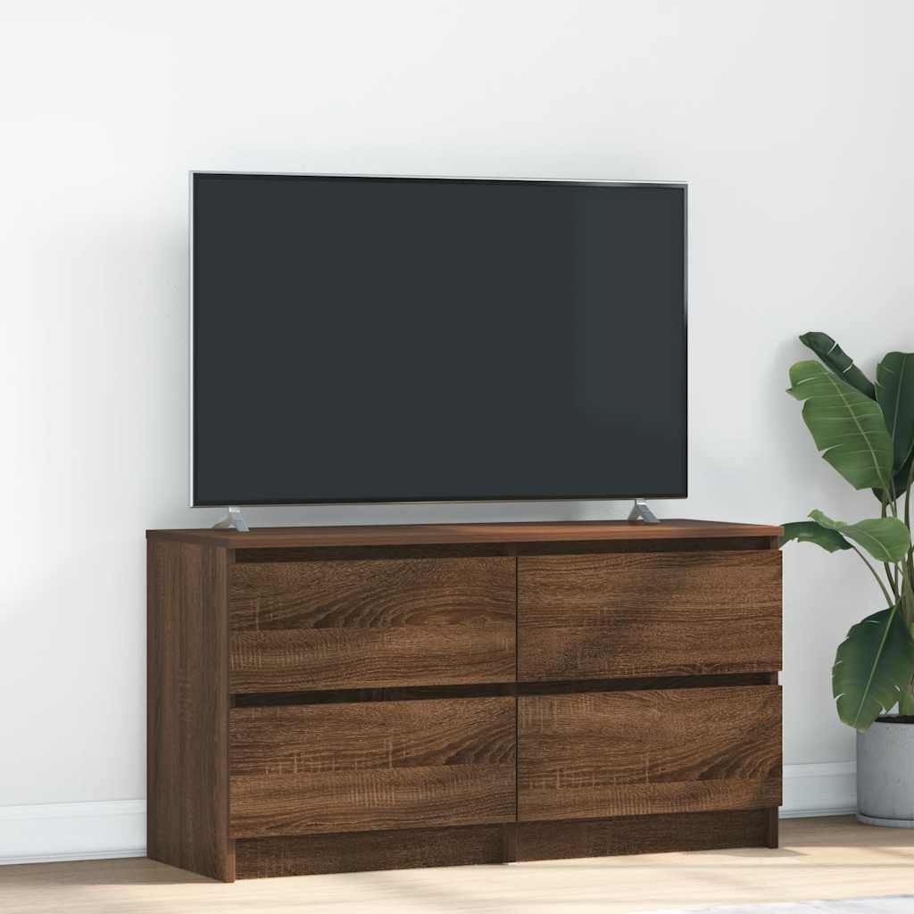 vidaXL Meuble TV chêne marron 100x35x54 cm bois d'ingénierie