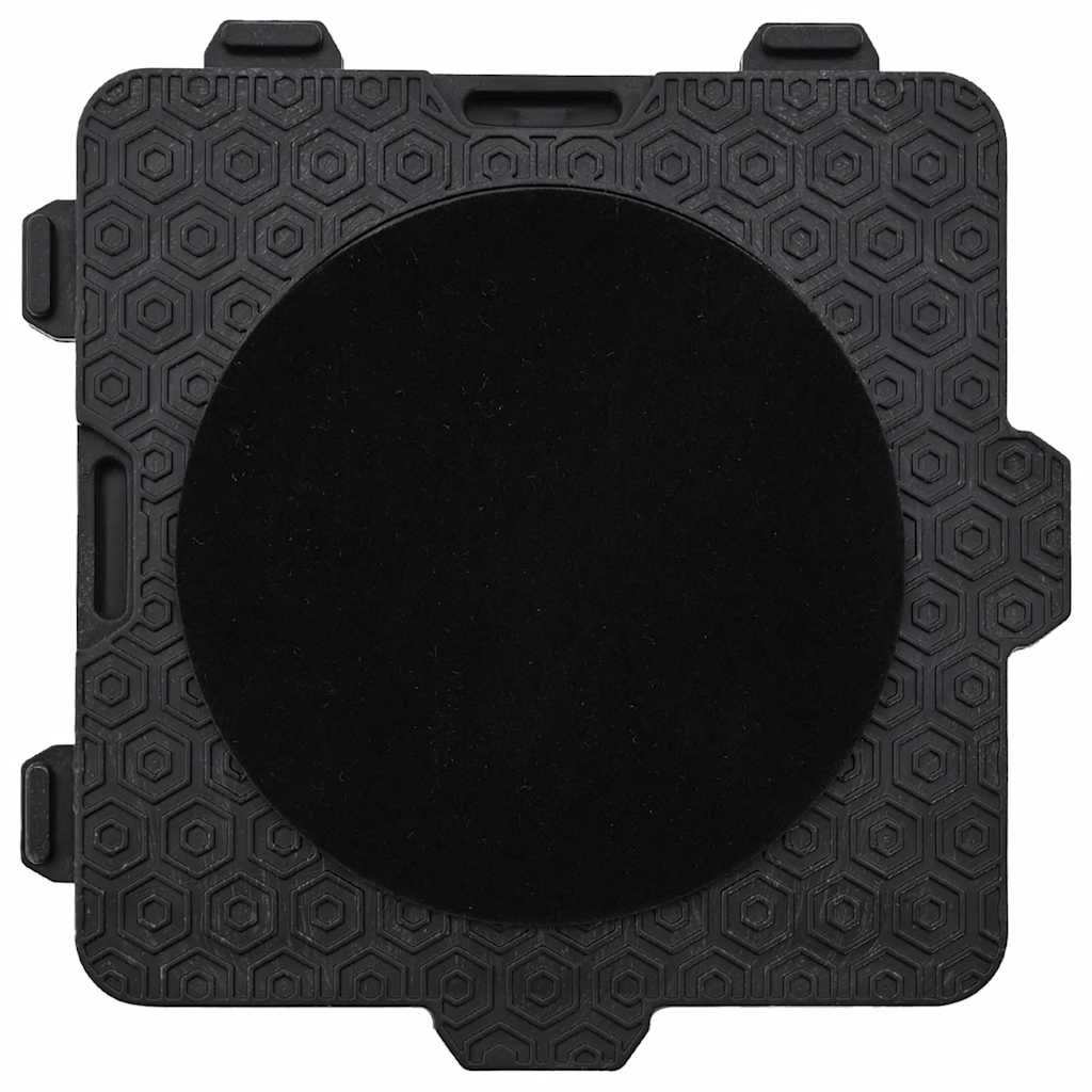 vidaXL Roulettes pour meubles 4 pièces avec élévateur Noir 13,5 x 13,5 x 4,2 cm 300 kg - Image 6