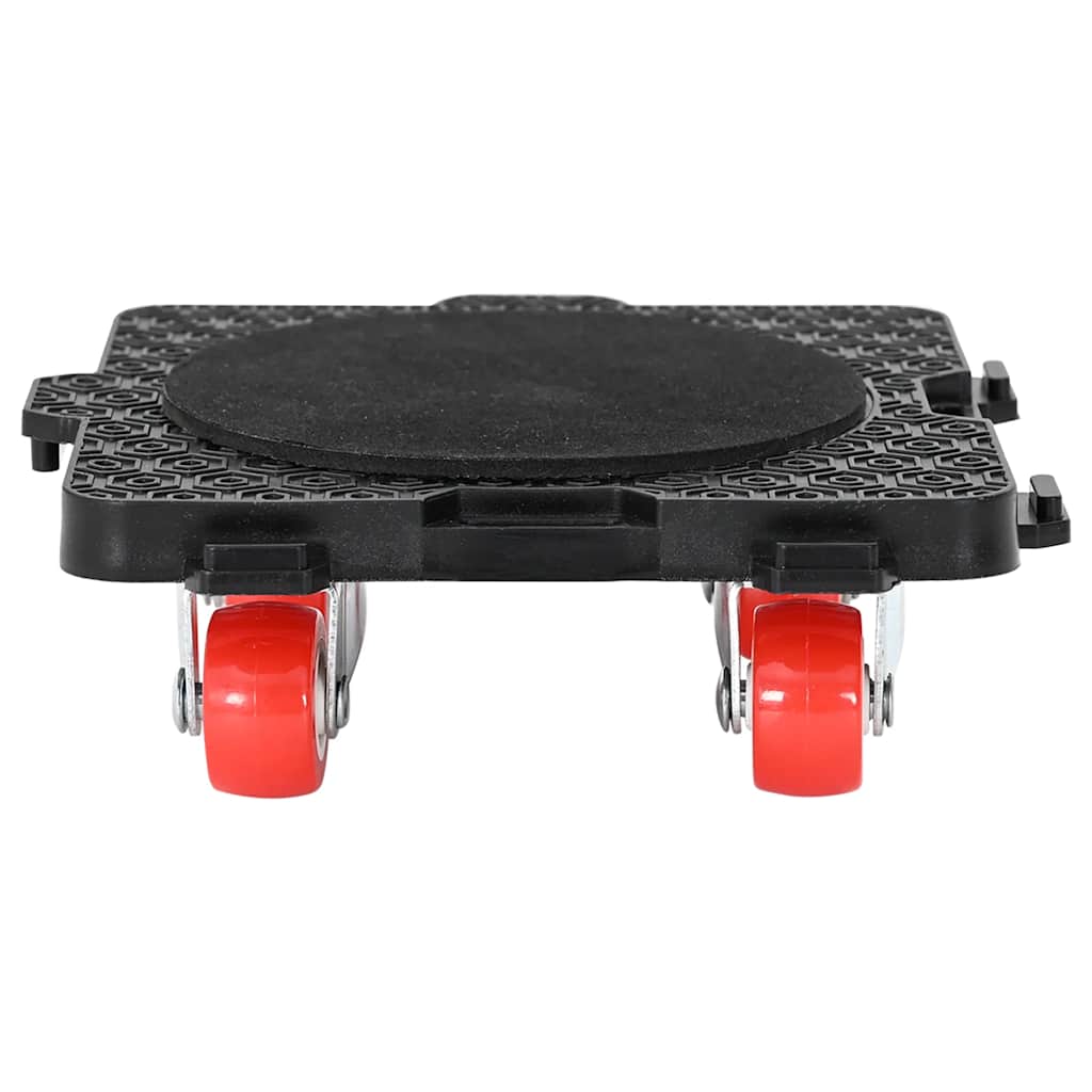 vidaXL Roulettes pour meubles 4 pièces avec élévateur Noir 13,5 x 13,5 x 4,2 cm 300 kg - Image 5