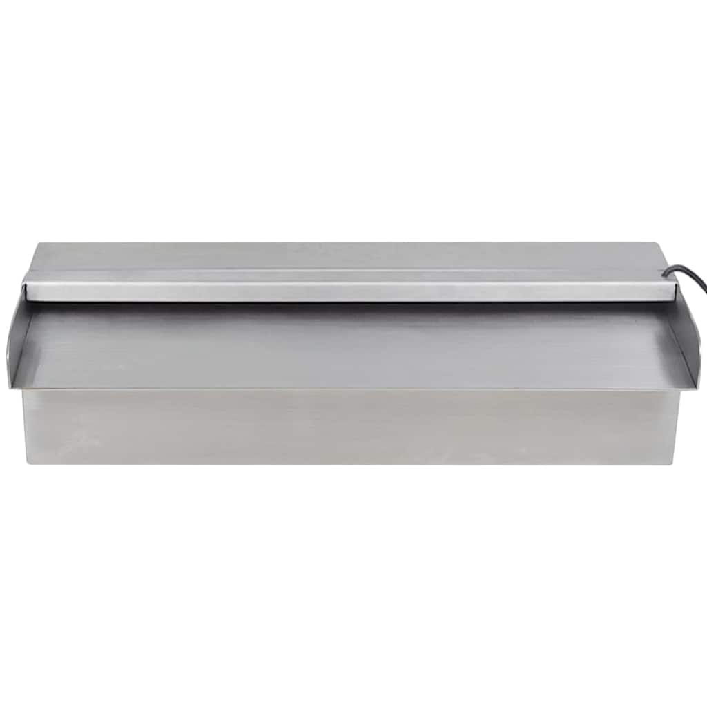 vidaXL Fontaine rectangulaire de piscine avec LED Inox 30 cm - Image 5