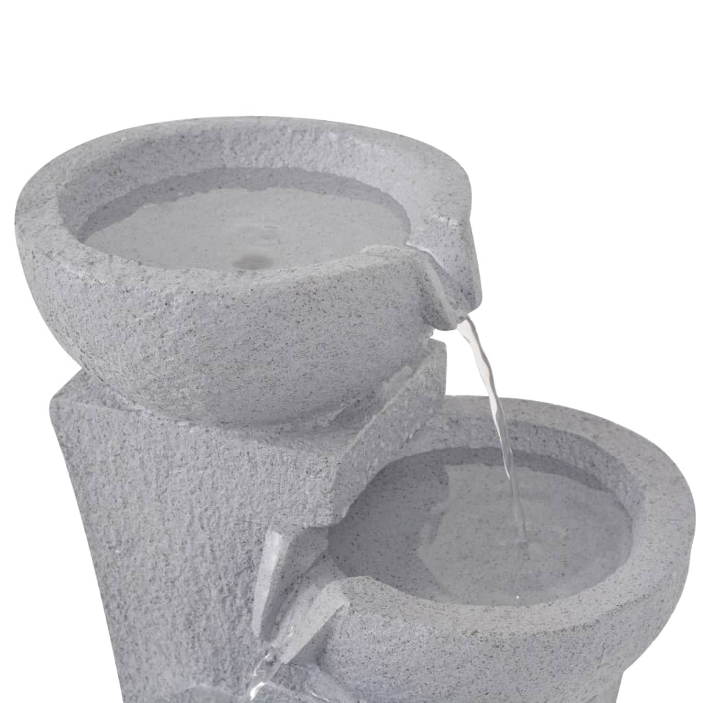 vidaXL Fontaine d'intérieur avec lampe LED Polyrésine - Image 4
