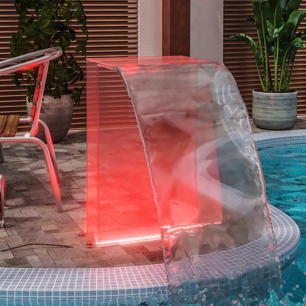 vidaXL Fontaine de piscine avec LED RVB Acrylique 51 cm - Image 6