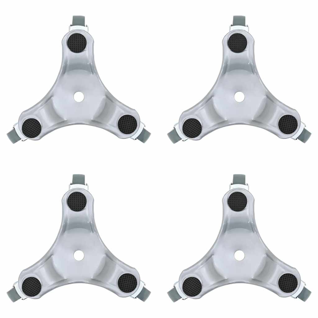 vidaXL Roulettes pour meubles 4 pièces 16 x 14,5 x 5,5 cm Acier 180 kg
