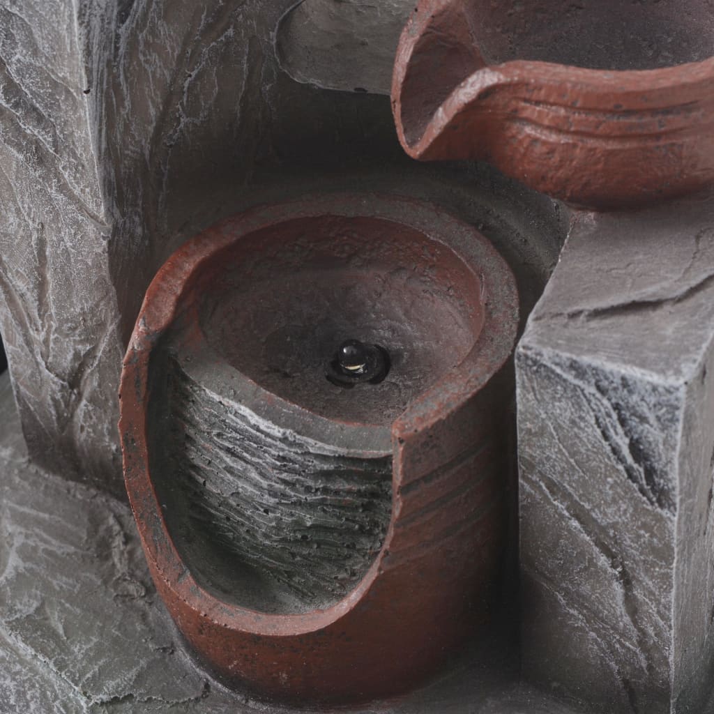 vidaXL Fontaine d'intérieur avec lampe LED Polyrésine - Image 6