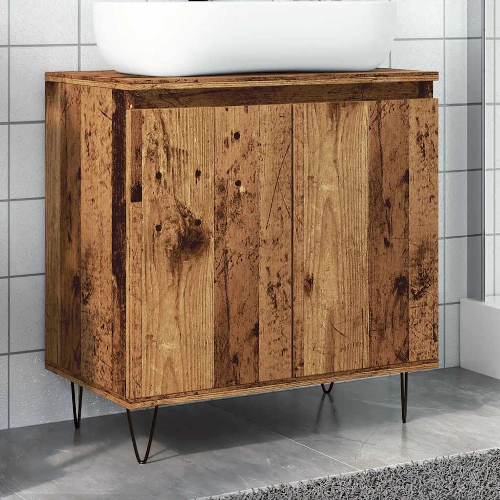 vidaXL Armoire de salle de bain vieux bois 58x33x60 cm bois ingénierie