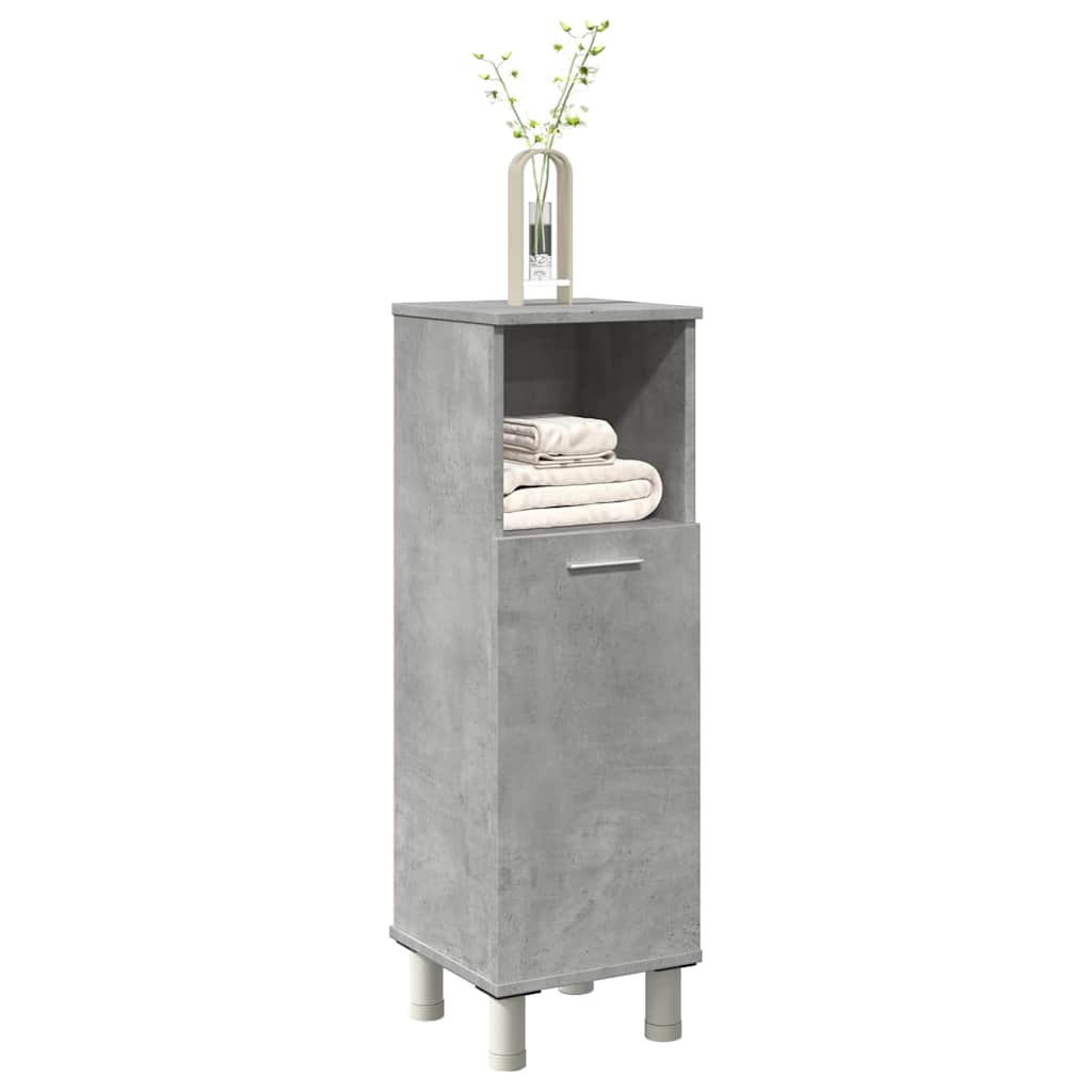 vidaXL Armoire de salle de bain Gris béton 30x30x95 cm Aggloméré