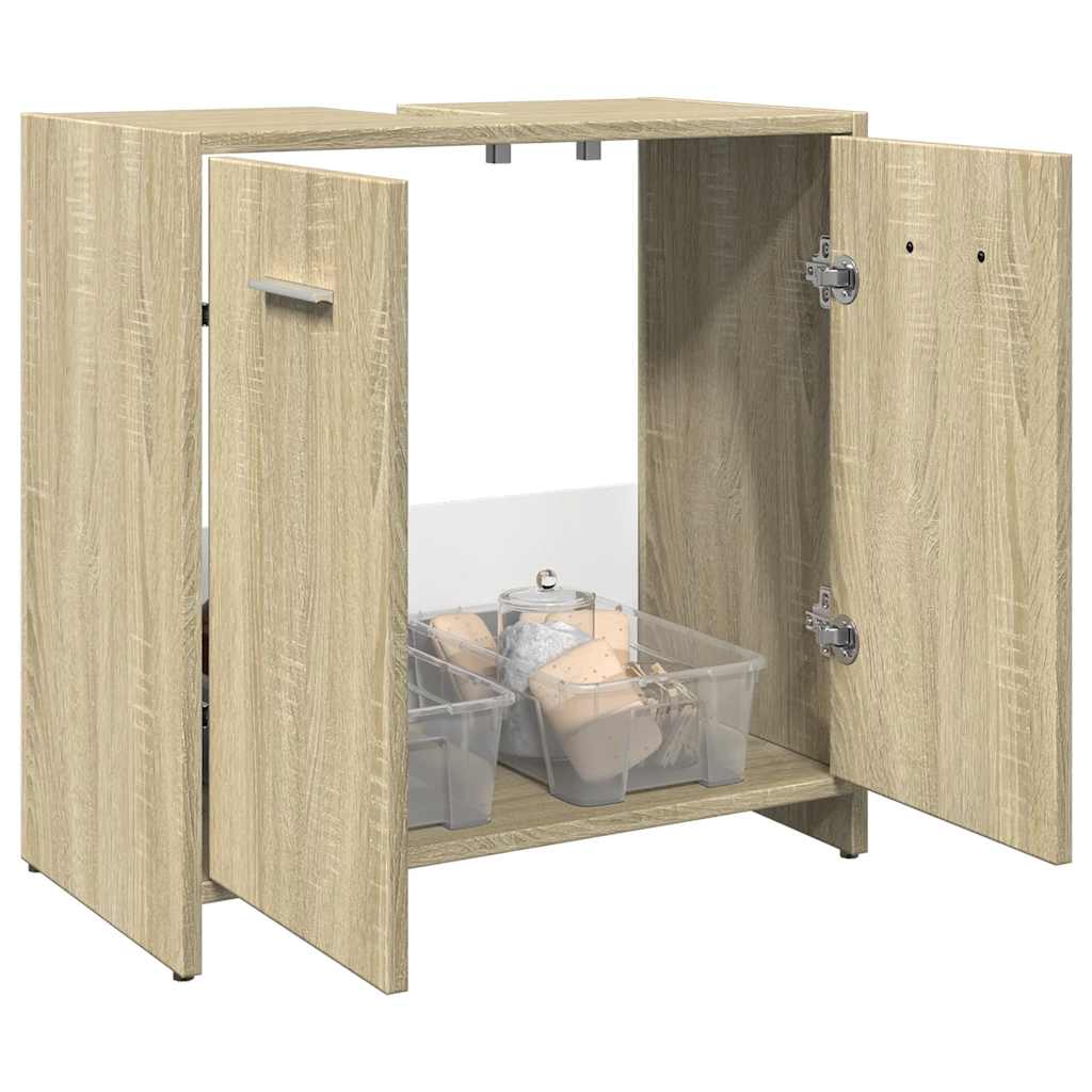 vidaXL Armoire lavabo de salle de bain chêne sonoma 60x33x60 cm