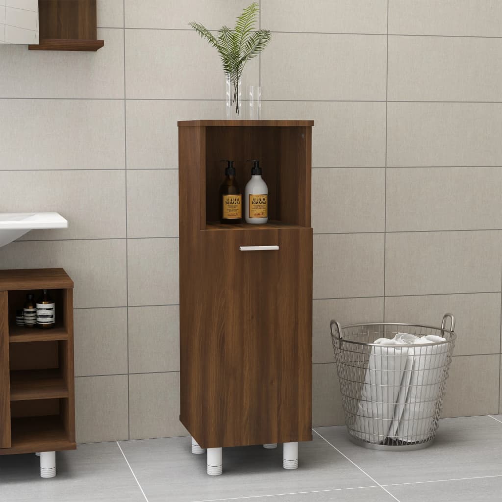 vidaXL Armoire de bain Chêne marron 30x30x95 cm Bois d'ingénierie