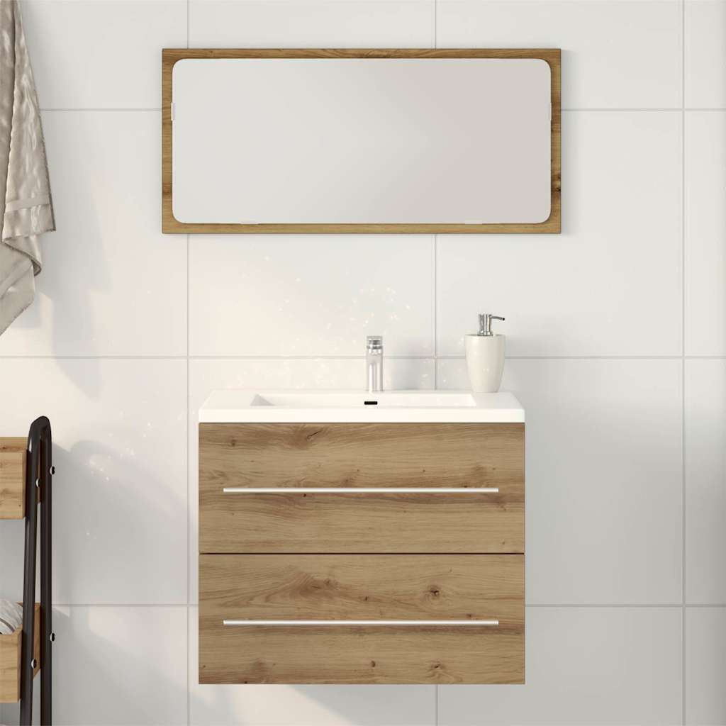 vidaXL Armoire lavabo de salle de bain chêne artisanal bois ingénierie