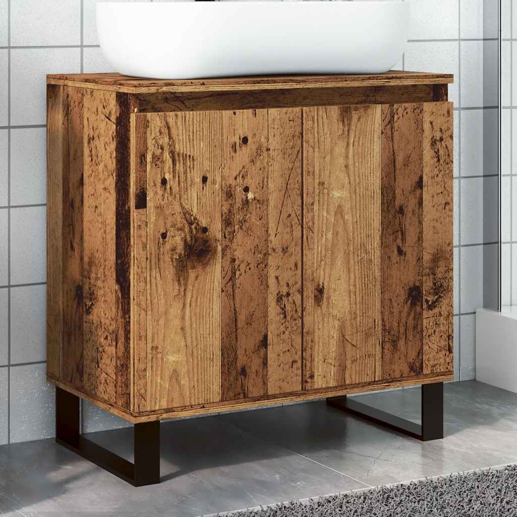 vidaXL Armoire de salle de bain vieux bois 58x33x60 cm bois ingénierie