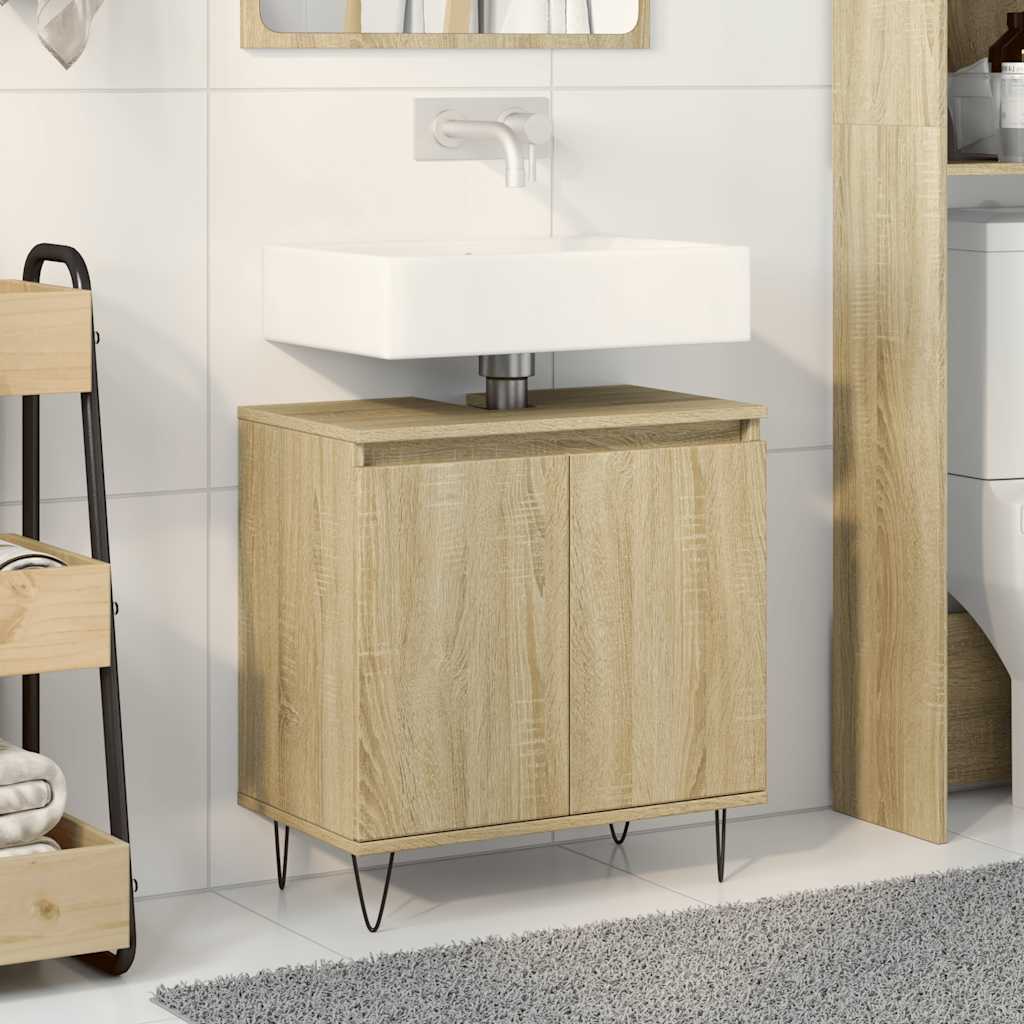 vidaXL Armoire de bain chêne sonoma 58x33x60 cm bois d'ingénierie