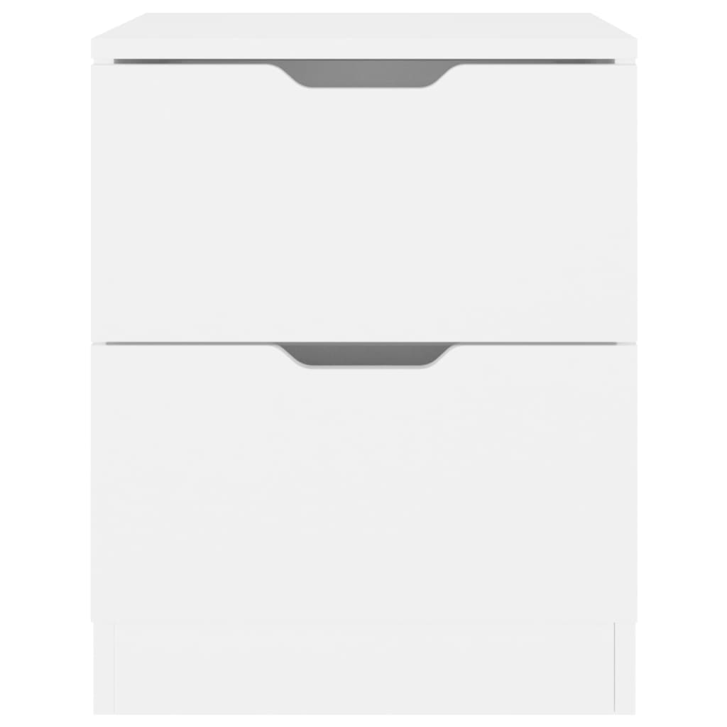 vidaXL Tables de chevet 2 pcs blanc 40x40x50 cm bois d’ingénierie - Image 4