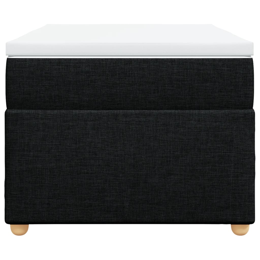 vidaXL Sommier à lattes de lit avec matelas Noir 90x200 cm Tissu - Image 4
