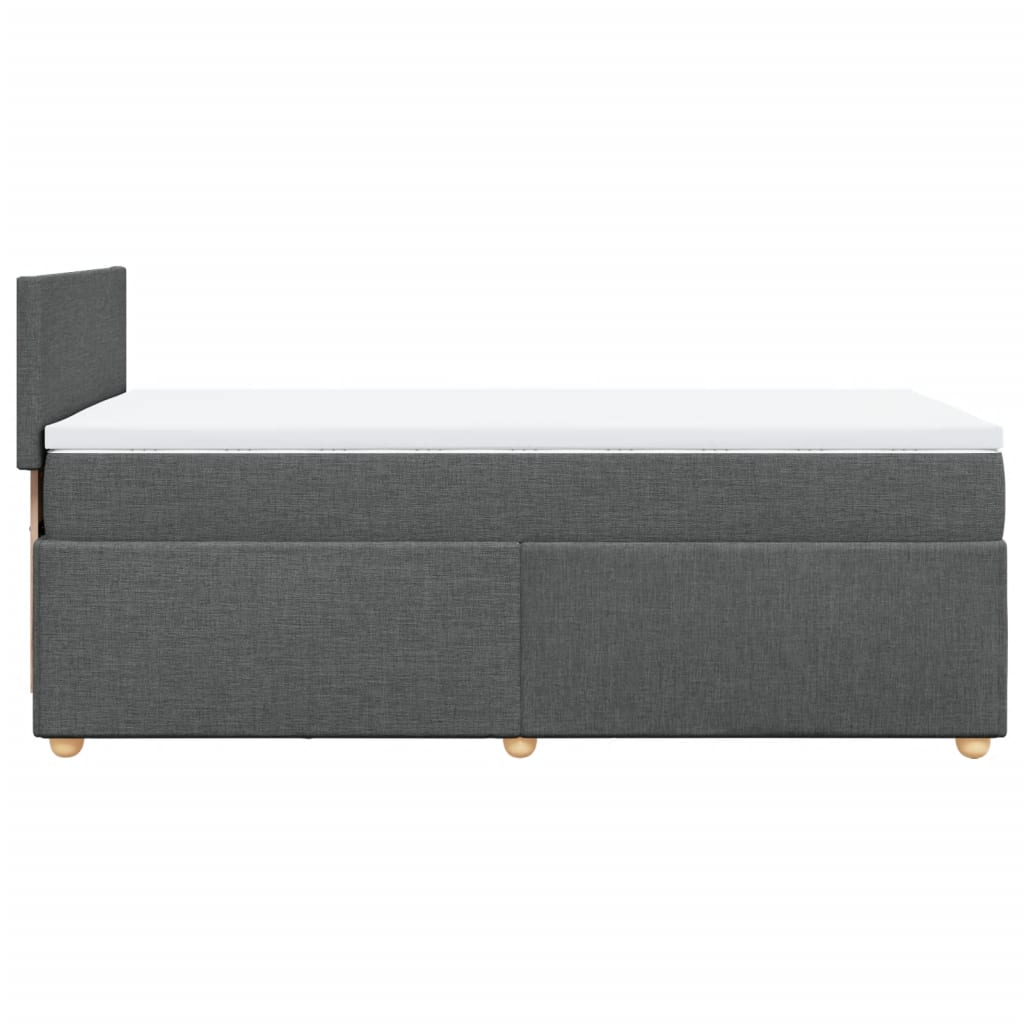 vidaXL Sommier à lattes de lit avec matelas Gris foncé 90x200 cm Tissu - Image 5