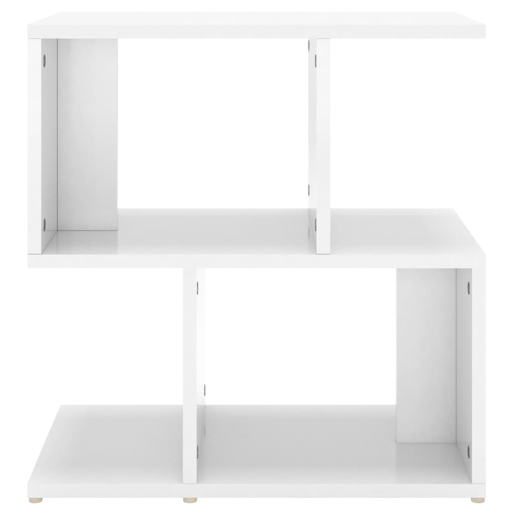 vidaXL Tables de chevet 2 pcs blanc brillant bois d'ingénierie - Image 5