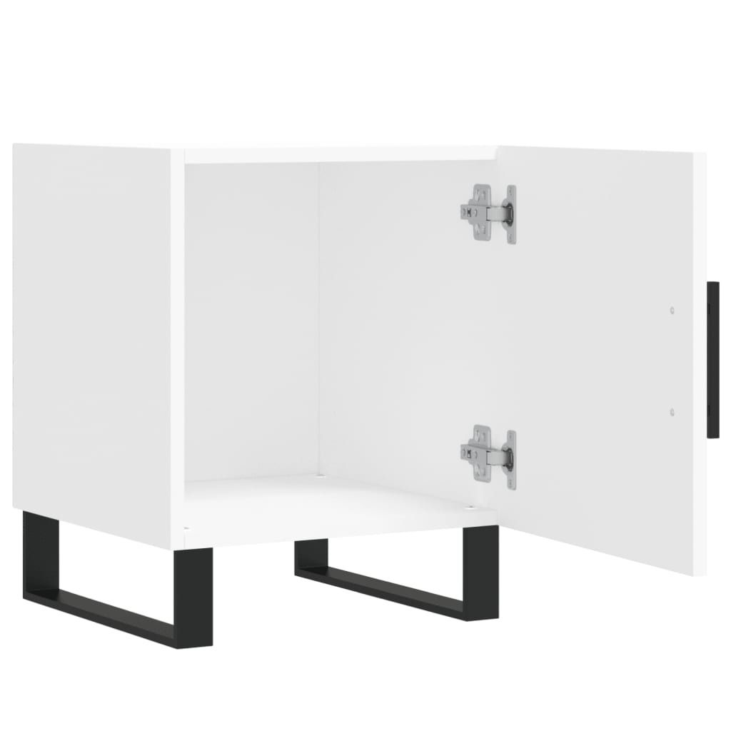 vidaXL Tables de chevet 2 pcs blanc 40x40x50 cm bois d’ingénierie - Image 5