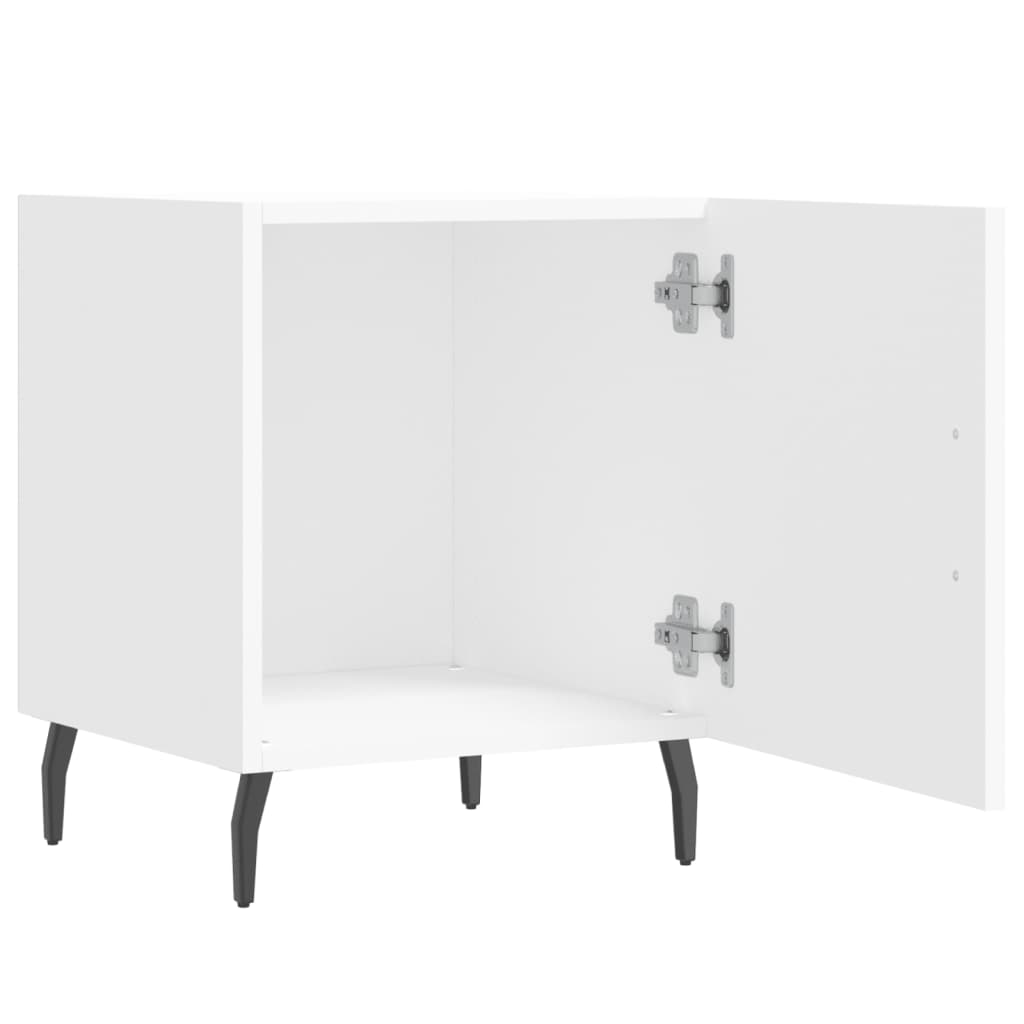 vidaXL Tables de chevet 2 pcs blanc 40x40x50 cm bois d’ingénierie - Image 6