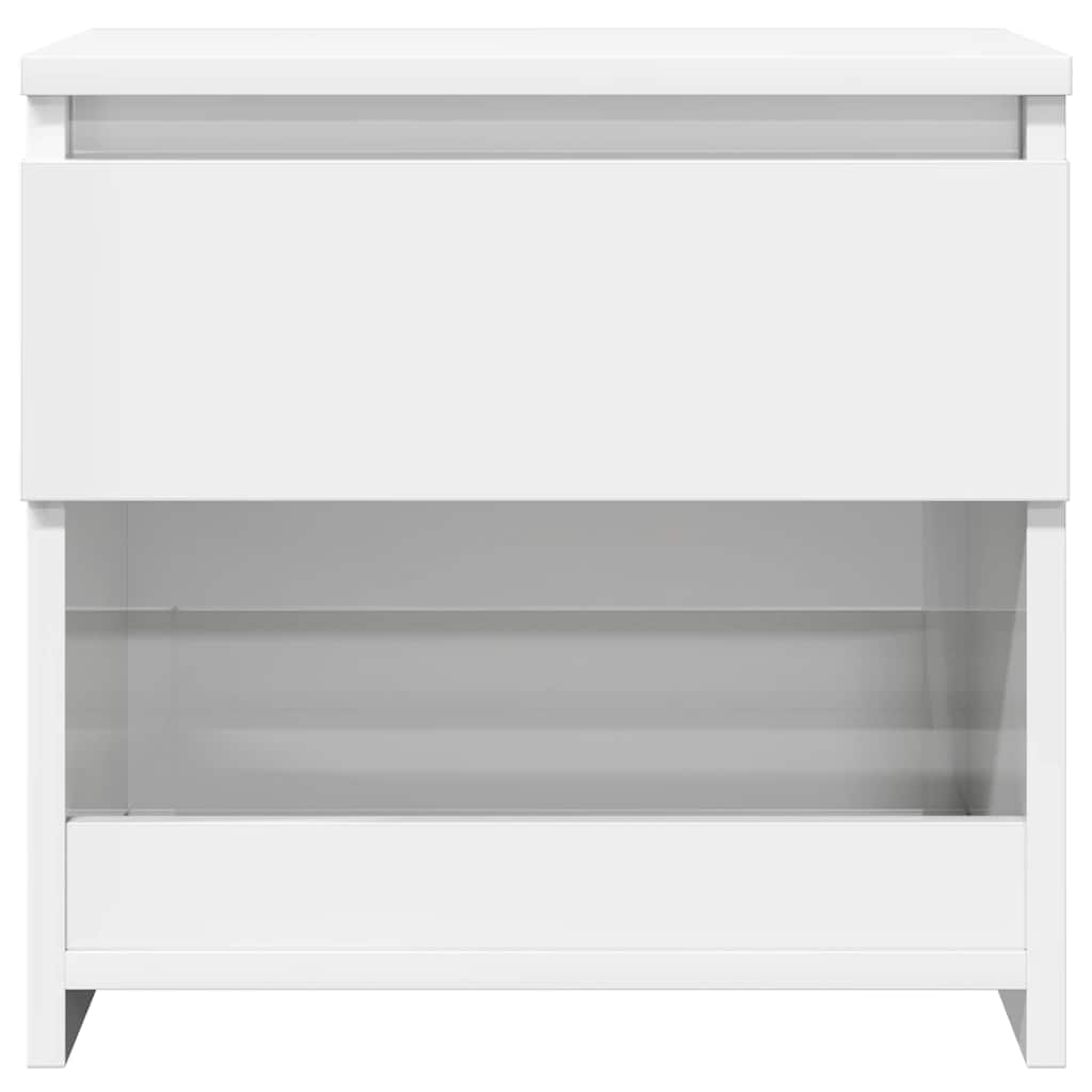 vidaXL Tables de chevet 2 pcs Blanc brillant 40x30x39 cm Aggloméré - Image 6