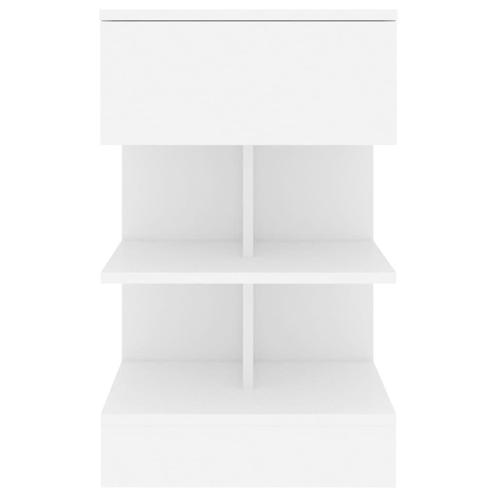 vidaXL Tables de chevet 2 pcs Blanc 40x35x65 cm Bois d’ingénierie - Image 5