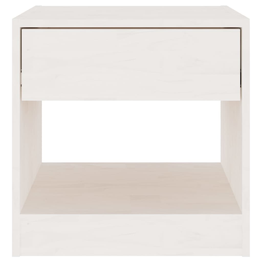 vidaXL Tables de chevet 2 pcs Blanc 40x31x40 cm Bois de pin massif - Image 6